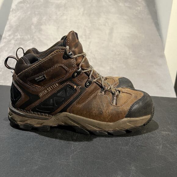Red Wing Irish Setter Crosby 5" Boots Mens 11 Brown Safety Toe Waterproof Boots - Picture 1 of 10